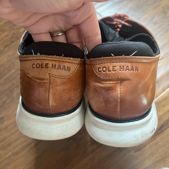 Men’s Cole Haan 2.ZERØGRAND Leather Laser Cut Wingtip Oxfords - Picture 3 of 4